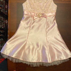 Jessica McClintock Girls Satin Dress size 7 beautiful pink color